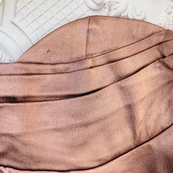 Zara Dusky Burgundy Corset Satin Cropped Tank Top Size Small - Picture 9 of 10